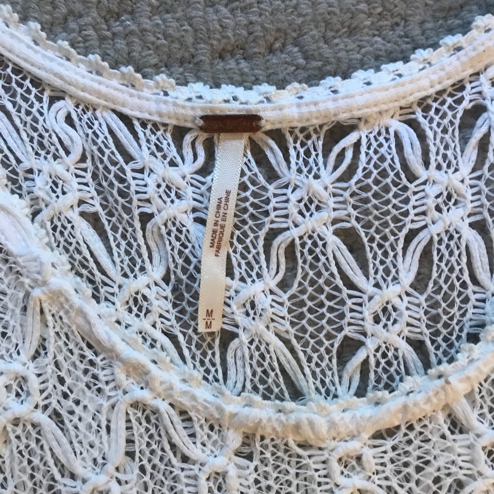Free people white crochet dress